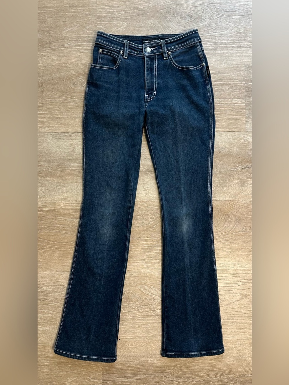 Vintage Sergio Valente Jeans Size 27 Dark Wash Stretch Straight Leg Y2K Hong Kon